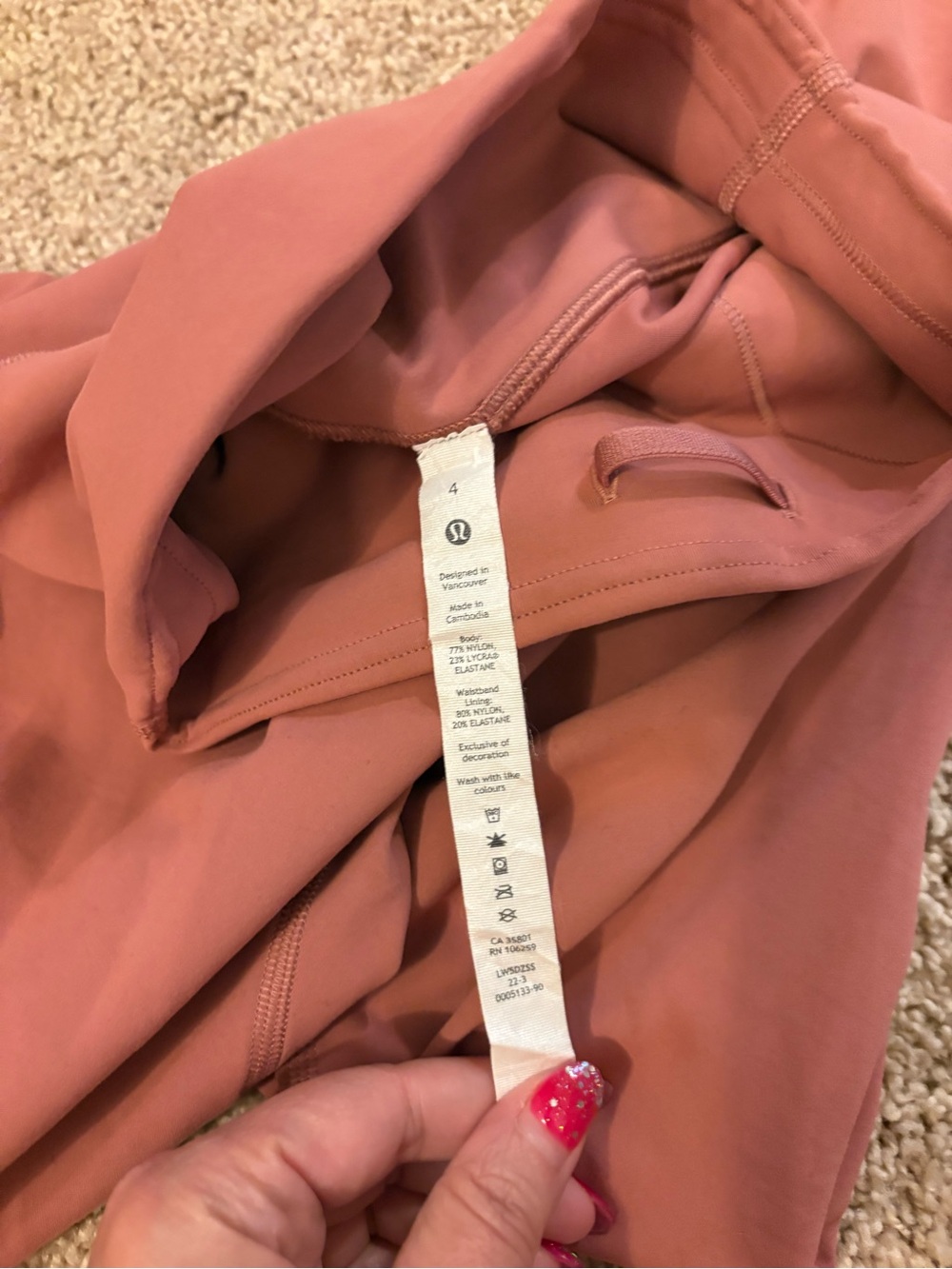lululemon athletica Dusty Rose/Salmon High-Rise Leggings